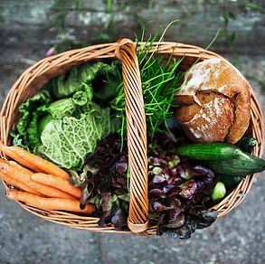 Fresh Vegetable And Food in Basket